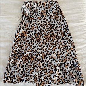 Babaton Aritzia Animal Print A-Line Skirt NWT